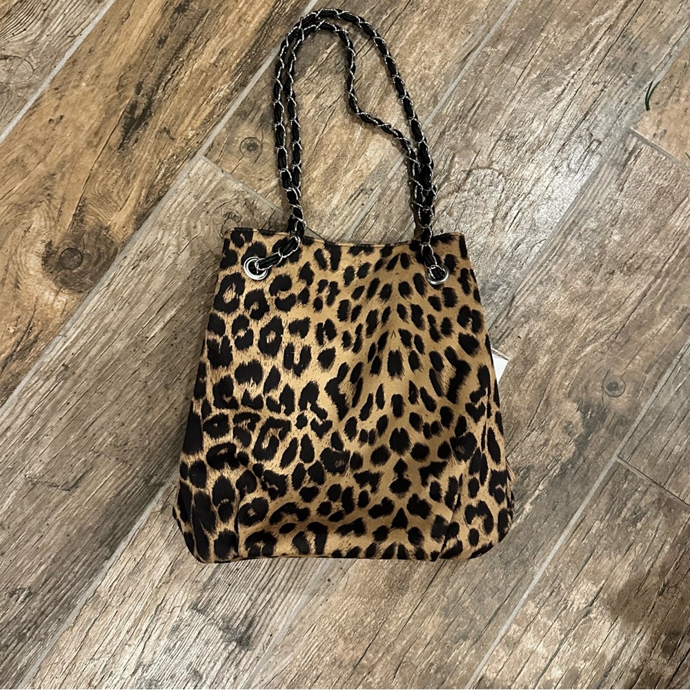NWT Laila Leopard Satchel